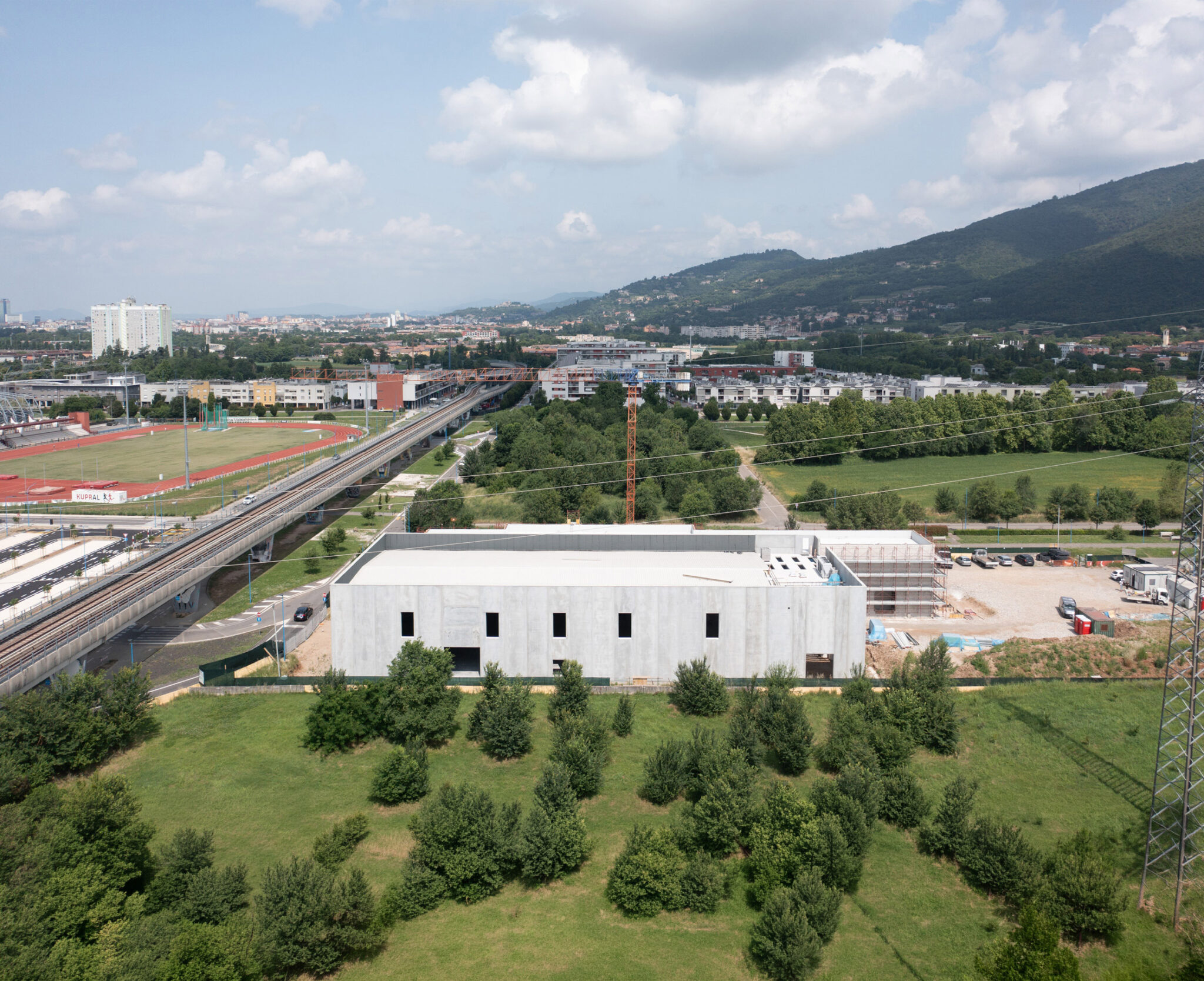 Edificio del palazzetto di ginnastica artistica a Brescia
